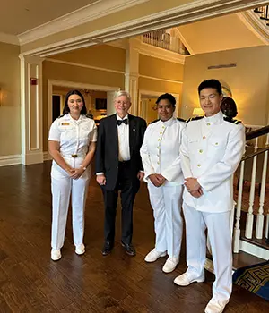 Midway-Dinner-2025-Steve-Rogers-w-3-Navy-officers